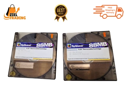 2x SyQuest 88MB 5,25" Removable Cartridge - Bild 1 von 4