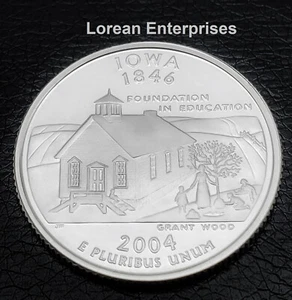 2004 S Statehood Quarter - Iowa - 90% SILBER ✼PROOF✼ - Bild 1 von 4