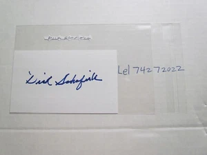 Dick Schofield signed Index Card - Picture 1 of 2
