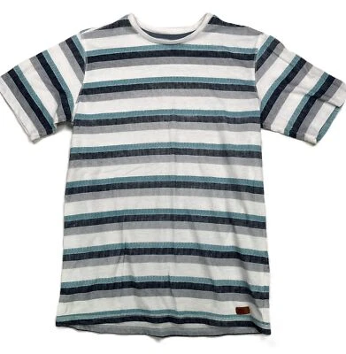 Camiseta manga corta 7 For All Mankind niños a rayas cuello redondo azul/blanco talla XL Foto 1 de 4