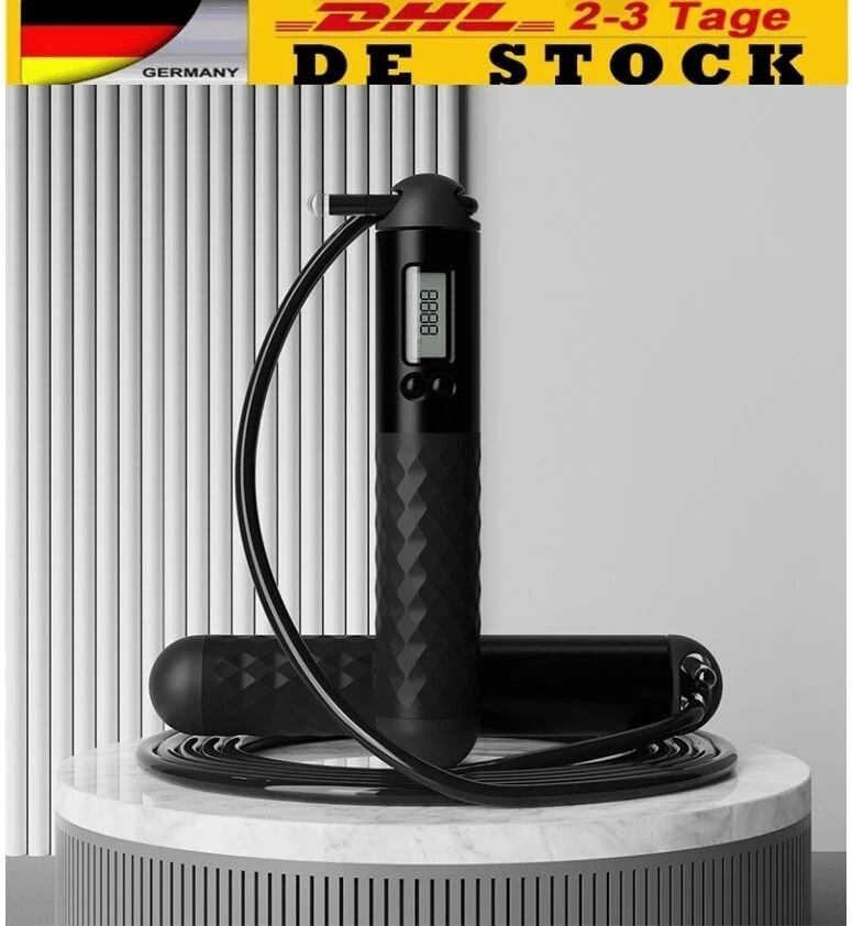 Rope Springseil Skipping Hüpfseil Erwachsene Seilspringen Mit Zähler - Bild 1 von 4