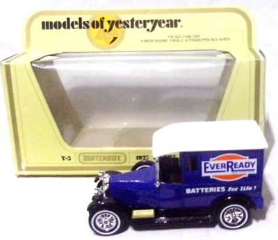 KKar Matchbox - 1978 Yesteryears - Y-5 * 1927 Talbot - Blue - Ever Ready - Image 1 of 4
