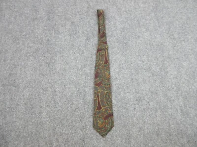 Corbata Ermenegildo Zegna para hombre talla única verde roja con estampado gráfico Foto 1 de 4