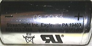 1+ batterie lithium FRESH Streamlight 85177 CR123A 3V - (FABRIQUÉE AUX États-Unis) exp 2033