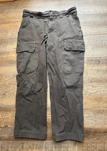 Duluth Trading Flex Fire Hose Cargo Pants Mens 36x28 Brown Canvas work - Picture 1 of 10