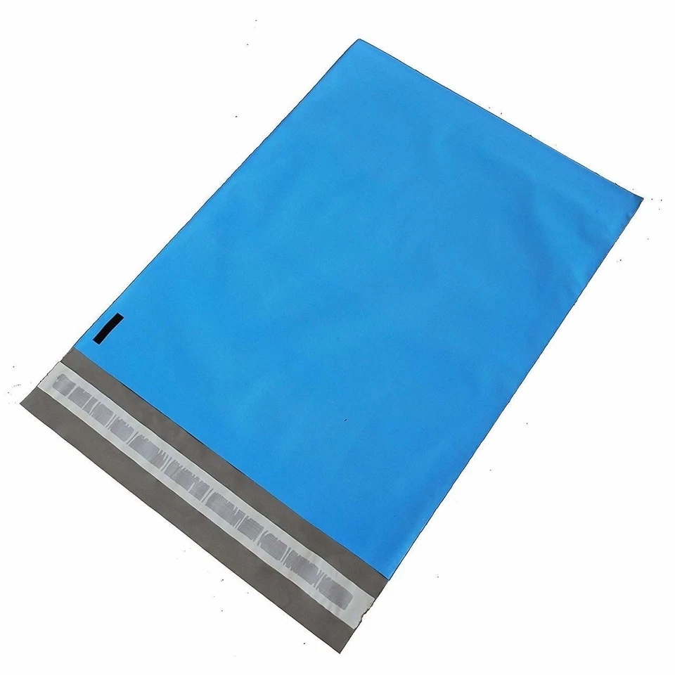 CRYSTALSAVINGS Blue Premium Virgin Plastic Mailing Postal Bags 12X16" Postage Poly Self Seal