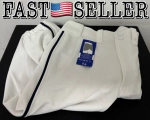 Mizuno Baseball Premier Piped Short Pant, Youth X-Large, White/Navy Stripe - NWT - Picture 1 of 5
