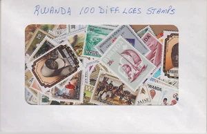 COLLECTION / PACK*** RWANDA  - 100 DIFFERENT  BEAUTIFUL STAMPS. - Bild 1 von 1