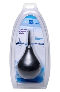 Clean Stream Silicone Thin Tip Enema Bulb Black -Personal Hygiene Cleansing Bulb - Picture 1 of 4