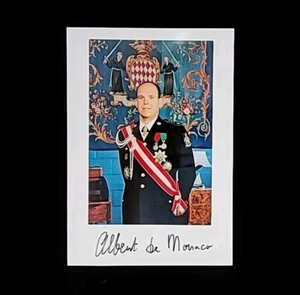Prince Regent Albert II de Monaco Signed Royalty Photo Royal Document Autograph - Imagen 1 de 24