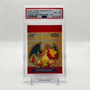 2000 Topps Pokémon TV Animation Series 3 Charizard #9 POP-UP PSA 8 NM-MT