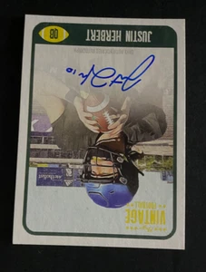 2021 Justin Herbert ON CARD AUTO BLUE INK /400 Oregon Onyx Vintage, HOT STAR - Picture 1 of 2