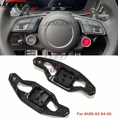For AUDI A3 S3 A4 S4 RS4 A5 S5 RS5 B9 2017+ Carbon Steering Wheel Paddle Shifter - Image 1 of 4