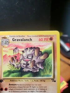 Pokemon Gravalanch Graveler German? Foreign 37/62 Fossil Free TRACKED SHIPPING - Picture 1 of 12