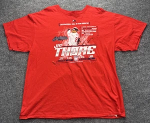 Cleveland Indians Shirt Women's Size XL Jim Thome Navy Red Crew MLB EUC - Picture 1 of 7
