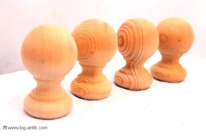 4 bellissimi pali per letto in legno massello morbido pali conici torniti piedi per armadio - Foto 1 di 12