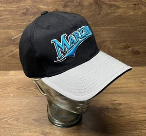 NWT Vintage 90s Logo Athletic Strapback Baseball Hat Florida Marlins - Picture 1 of 7