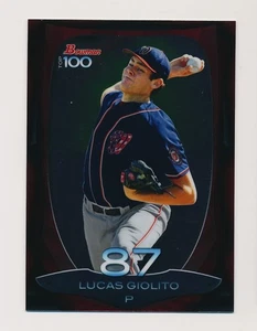 LUCAS GIOLITO ⚾ 2013 Bowman Chrome Top 100 Prospects Insert #BTP-87 Nationals - Picture 1 of 1