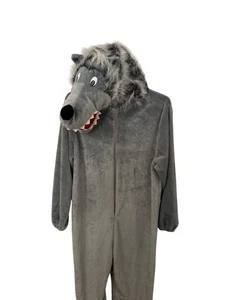 Fantasy World Grey Wolf Costume Adult Medium (8-10) Halloween Cosplay Fur - Picture 1 of 8