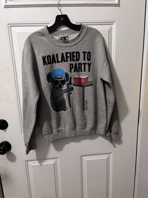 Riot Society Koalafied to Party Sweatshirt Gray Funny Graphic Women’s Small - Image 1 of 2
