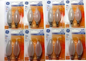 16 GE Lighting 66106 Soft White 40w Candelabra Decorative Cozy Light Bulbs E12 - Picture 1 of 4
