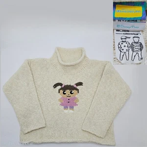 Extremely Rare Monsters Inc BOO Y2k Suss Design Size 6 Handmade USA Vtg Sweater - Picture 1 of 16