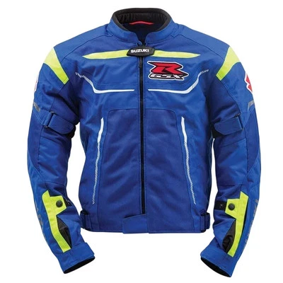 Breathable Suzuki Motorbike Riding Jacket Removable Lining Mesh Fabric Jacket - Image 1 of 3