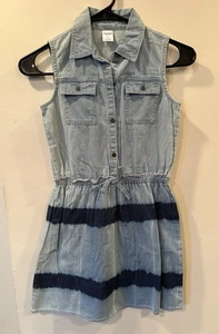 Arizona Jean Co Denim Dress Sleeveless Girls 100% Cotton Size 8 - Picture 1 of 3