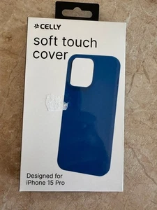 CUSTODIA BLU PER IPHONE 15 PRO BUMPER GUSCIO DI PROTEZIONE + PELLICOLA - Picture 1 of 3