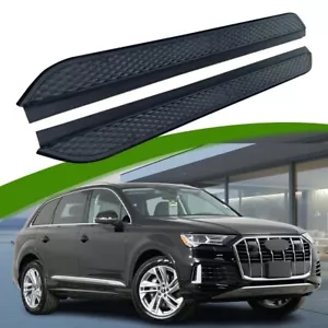 Running Boards fit Audi Q7 2016-2024 Side Step Nerf Bars Protector w/brackets - Picture 1 of 11