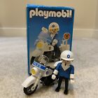 Playmobil 3564 Police Moto Jouet Figurine Véhicule Boîte Complète 1987 Vintage