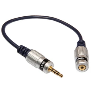 Jack 3,5 4 pines macho a jack 2,5 hembra adaptador auriculares dorados - Imagen 1 de 1