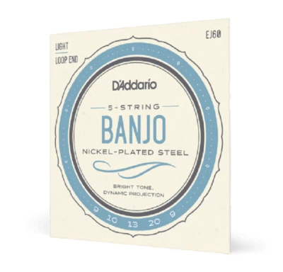 Cuerdas de banjo de níquel ligero de 5 cuerdas D’Addario EJ60 09-20 Foto 1 de 4