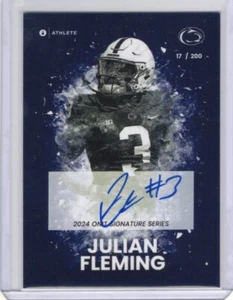🏈2024 OnIT Penn State Julian Fleming automático 17/200 - Imagen 1 de 2