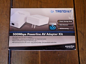 TRENDnet TPL-401E2K Powerline 500 AV Gigabit Adapter Kit Up to 500Mbps - Picture 1 of 4