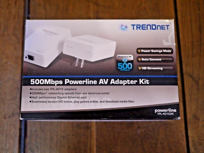 TRENDnet TPL-401E2K Powerline 500 AV Gigabit Adapter Kit Up to 500Mbps - Image 1 of 4
