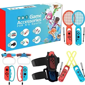 10 in 1 Family Switch Sports Bundle Accessories Kit For Nintendo Switch Sports - Picture 1 of 12