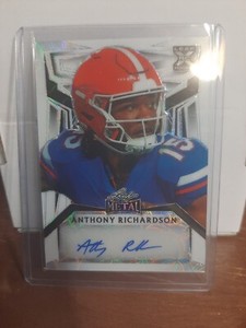 Anthony Richardson 2023 Leaf Metal White Portrait Auto Rookie SP 1/3 - Colts