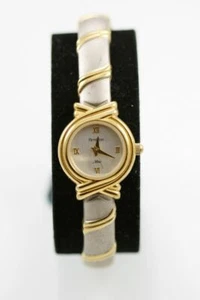 Armitron Now Women Watch Stainless Gold Silver Steel Water Res Batt White Quartz - Picture 1 of 3