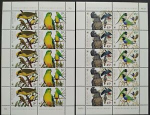 1998 Australia Endangered Birds Parrots 20v Stamps Sheetlets 澳洲鸟类邮票小版张