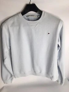 Tommy Hilfiger Size Large Light Blue Sweatshirt With Flag Emblem - Picture 1 of 7