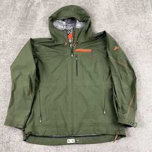 ADIDAS Jacket Men XL Green Terrex Goretex Water Resistant Hooded Hike Ski Zip - Picture 1 of 14