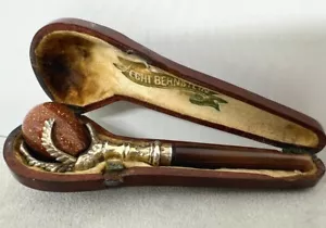 Rara pipa in argento sterling XIX secolo - Lachman Hermann Vienna 1872-1922 - 9 cm - Foto 1 di 12