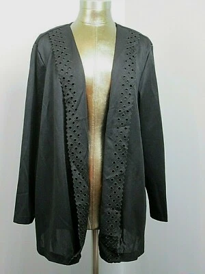 Chaqueta Camisa Roamans Negra Frente Abierto Mujer Talla XL? Pecho 50 manga larga 24316 Foto 1 de 4
