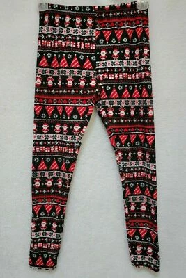 Pantalones Legging No Boundaries Juniors Mujer Talla M 7/9 Multicolor Papá Noel Foto 1 de 4