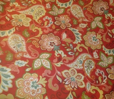 2 YARDS MILL CREEK FLORAL FABRIC ~ ROSEWOOD BERRY ~ UPHOLSTERY /  CURTAINS *NEW - Image 1 of 2
