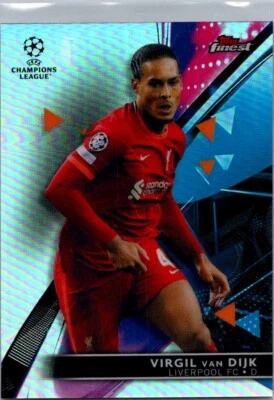 2021-22 Topps Finest UCL - Virgil Van Dijk #72 Refractor Liverpool - Image 1 of 2