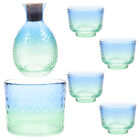 1 Set Sake Bottle Cups Glass Sake Cup Sake Tank Traditional Japanese Sake Set