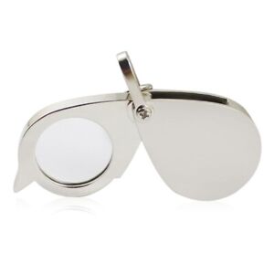Folding Magnifying Glass with for Key Chain Jewelry Loupe Lens for Reading Maps