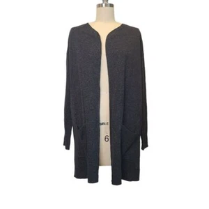 Eileen Fisher Strickjacke Damen S grau Wollmischung minimalistisch Lagenlook vorne offen - Bild 1 von 8